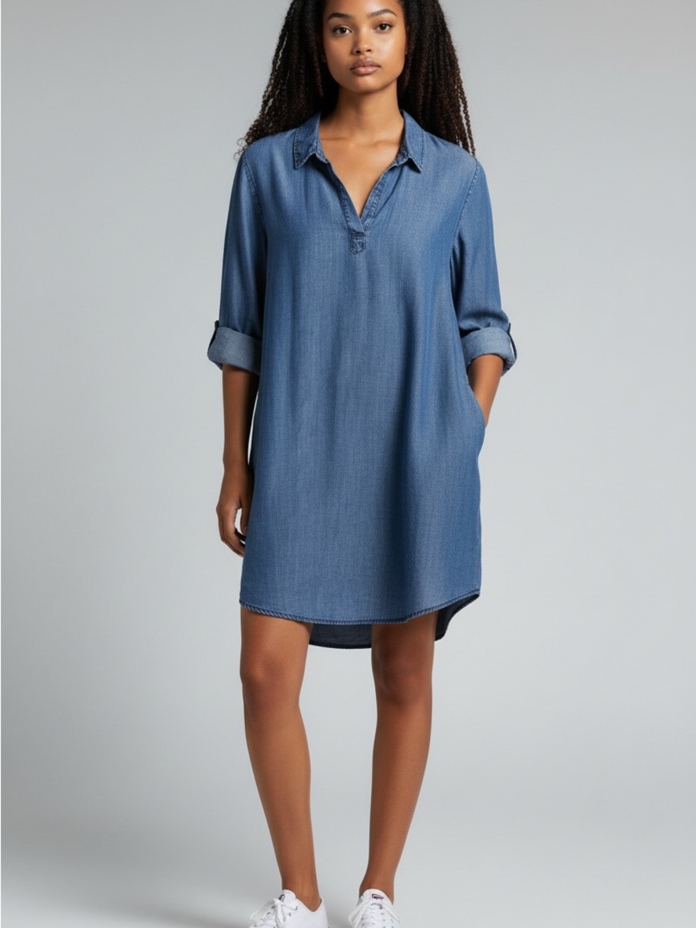 VELVET HEART womens  Blue Denim Shirt Dress size medium